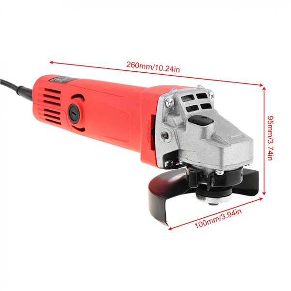 220V 700W 12000rpm Multifunction Electric Angle Grinder with Protective Cover Support 100mm Polishing Disc for Household