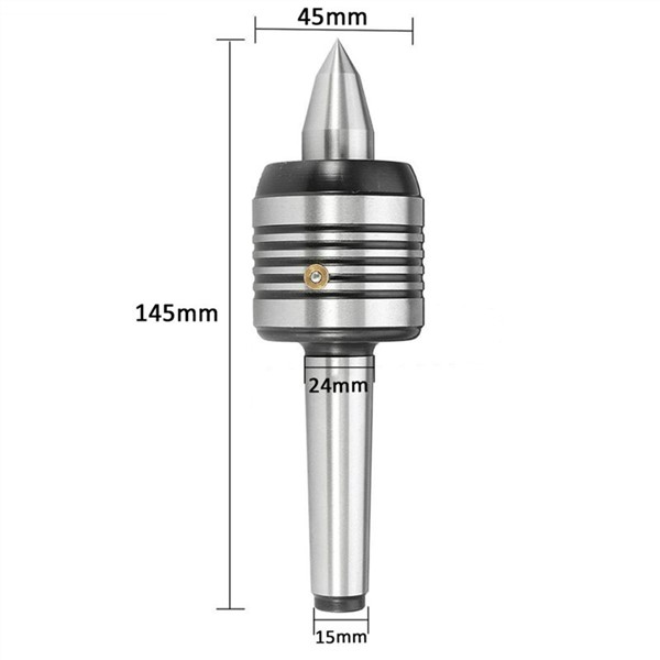 1pc Long Nose MT2 Live Center Precision 55-60HRC/45-50HRC 0.0002" Accuracy Morse Taper Bearing for Lathe Turning Tool