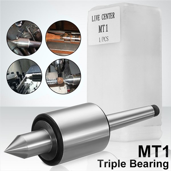 Mt1 Precision Rotary Live Center Taper Triple Bearing Lathe Medium Duty for High Speed Turning CNC Work