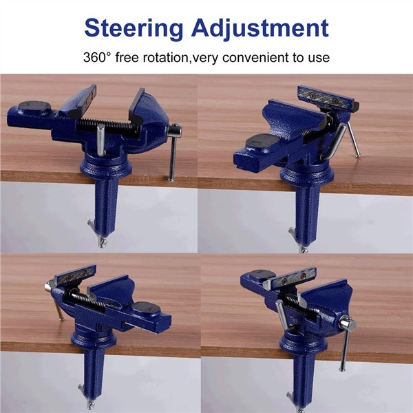 60MM Table Bench Clamp Vise Mini Bench Vise Table Screw Vise Desktop Vise for DIY Craft Mold Fixed Repair Tool