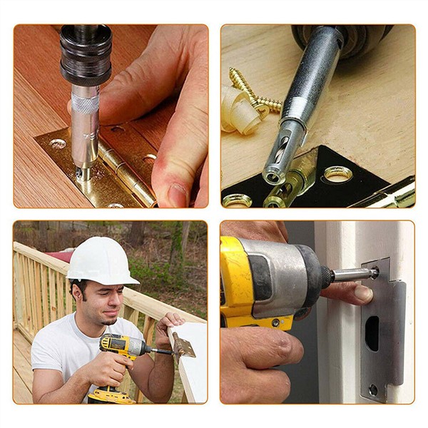 7+1Pcs Center Drill Bit Doors Self-Centering Hinge Tapper Core Drill Bit Set Hole Puncher Woodworking Tools