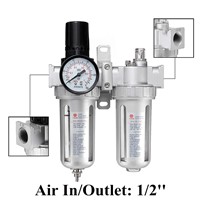 SFC400 1/2 Air Compressor Moisture Water Oil Lubricator Trap Filter Regulator Air Regulator with Connection Pneumatic Parts