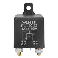 100A Car Starter Relay Normal Open Heavy Duty Car Starter Relay for Control Battery ONOFF RL180 DC 12V WM686