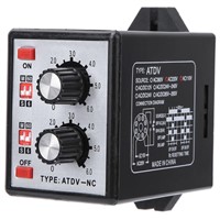 220V 5A on off Twin Timer Relay Knob Control Time Relay Switch 6S-60M ATDV-NC