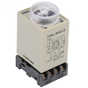 Universal 0-10 Seconds Knob Control Timer Relay AH3-3 Delay ON Time Relay with Base AC 110V 5A Socket Rotary Knob Hot Sale