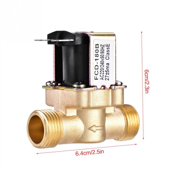 Electric Solenoid Magnetic Valve Normally Closed Brass for Water Control DC 24V 3/4inch DC 24V 1/2inch AC 220V 1/2inch 3 Type