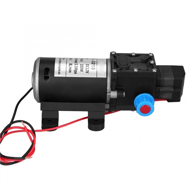 12V DC 100W 8L/Min 160Psi High Pressure Diaphragm Self Priming Water Pump for Wash Tools