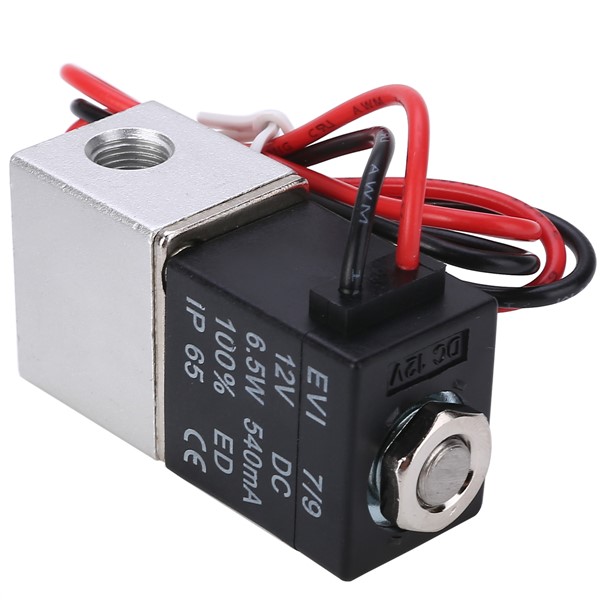 1Pc Electric Solenoid Valve New Solenoid Valve DC 12V 1/8" Valve Electric for Water Air Liquid Mayitr