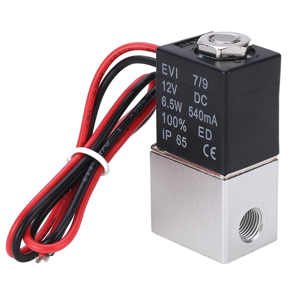 1Pc Electric Solenoid Valve New Solenoid Valve DC 12V 1/8" Valve Electric for Water Air Liquid Mayitr