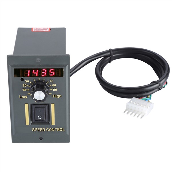 400W AC 220V 50Hz Motor Speed Controller Digital Adjustable Stepless PLC Motor Speed Controller 0-1450rpm Speed Regulator