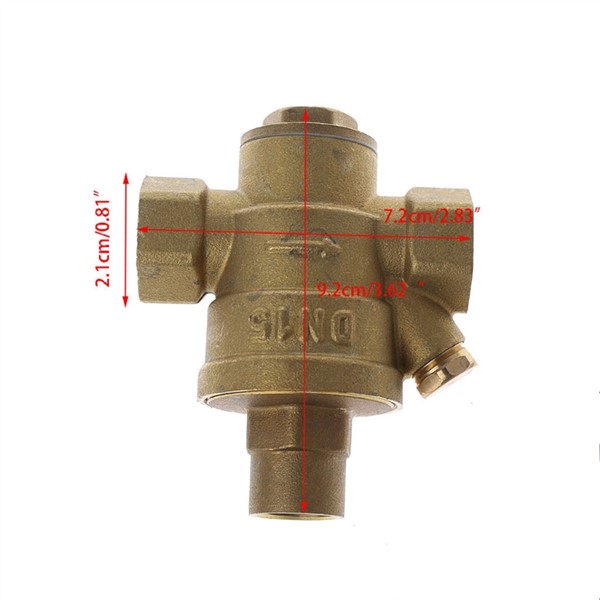 DN15 1/2" Adjustable Brass Water Pressure Reducing Regulator Valve PN 1.6 Whosale&Dropship