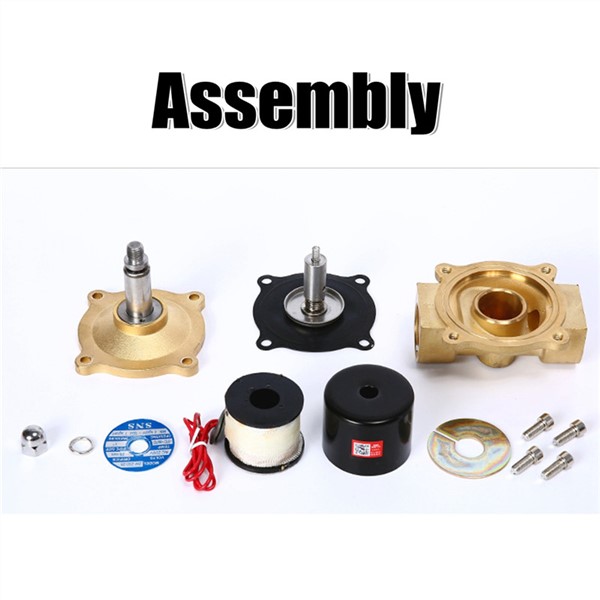 ALLSOME 1/2 3/4 1 Inch AC220V Electric Solenoid Valve Pneumatic Valve for Water Air Gas Brass Valve Air Valves Durable CJ010