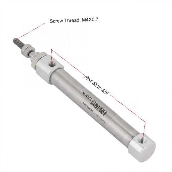 CDJ2B10-45B 10mm Diameter 45mm Stroke Double-Acting Stainless Steel Pneumatic Air Cylinder Power Tools