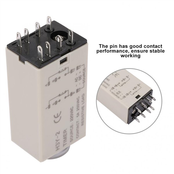 AC 220V H3Y-2 Delay Timer Time Relay 0-10 Second 10s 10sec.