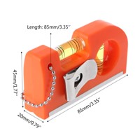 Mini Keychain Level Ruler with Magnet Base V Stripe Spirit Level Bubble Clamp 85*45*19.5mm
