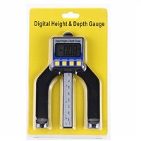 2 In 1 0-80mm Digital Height and Depth Gauge with Magnet Based Depth Ruler Woodworking Table Saw Height Gauge Vernier Caliper