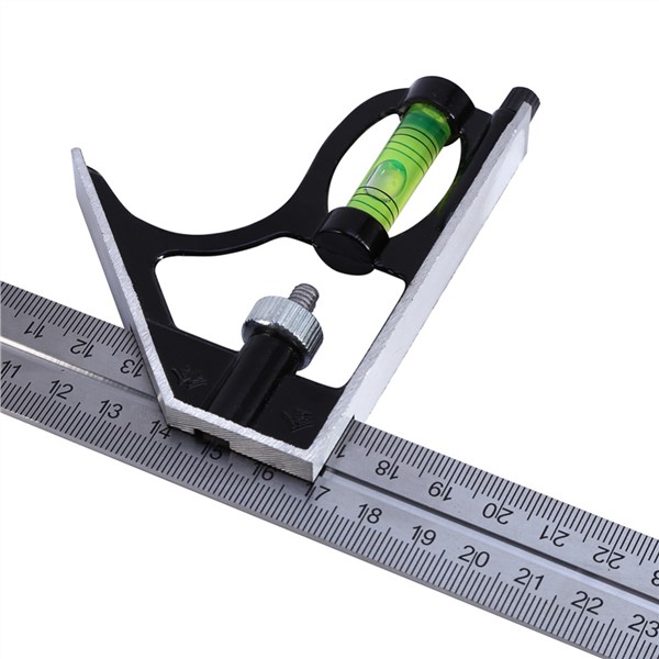 Combination Square Angle Ruler 45/90 Degree Adjustable Sliding Guage Engineer Level Measuring Tools Right Angle Ruler Try Square