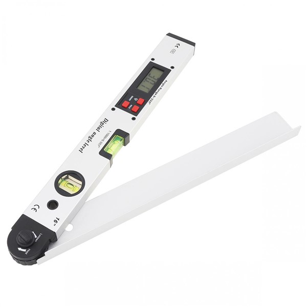 400MM 16 Inch Precision Magnetic Aluminum Alloy Digital Angle Finder Level Ruler with LCD Screen for Building Measurement Tools