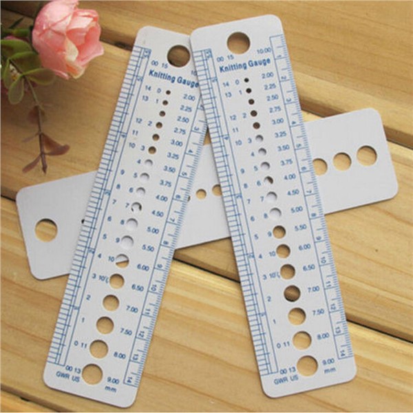 DIY Advanced Plastic Yarn Ruler Ruler Tool Gauge Needle Sweater Knitting Gadgets Practical Material Soft Arts,Crafts & Sewing