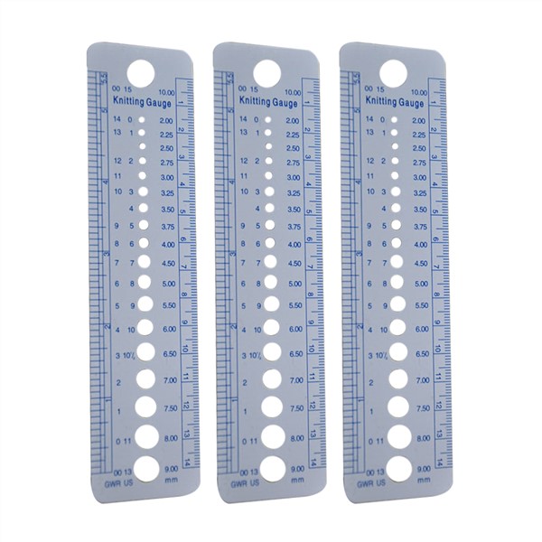 DIY Advanced Plastic Yarn Ruler Ruler Tool Gauge Needle Sweater Knitting Gadgets Practical Material Soft Arts,Crafts & Sewing