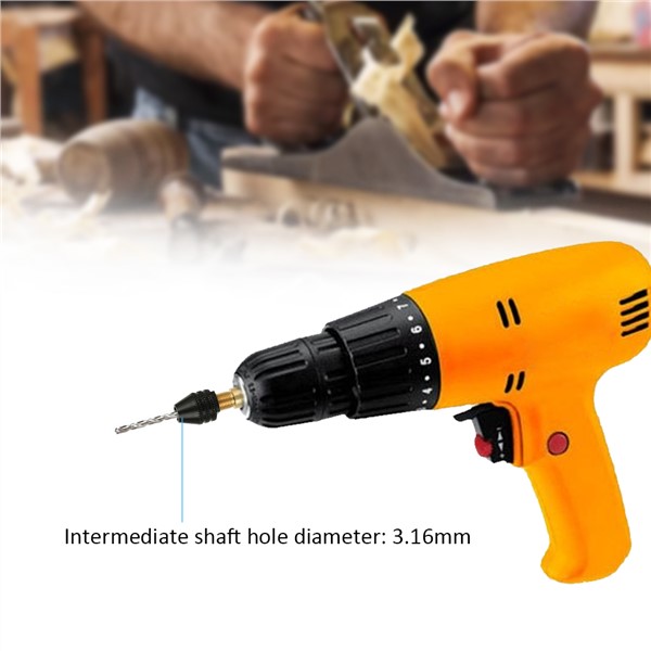 3.16mm Drill Chuck Hex Shank Screwdriver Intermediate Shaft Hand Clamping Snap-out Keyless Change Chuck for Electric Screwdriver