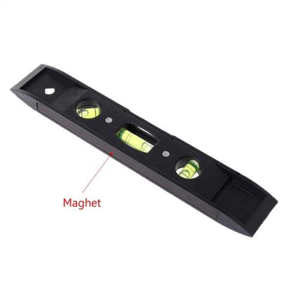 230mm Spirit Level Ruler High precision 45 Degree Vertical Horizontal ABS Shell 3 Bubble Level Measuring instrument Tool