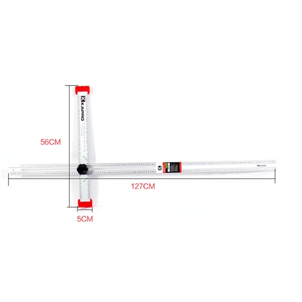 KAPRO High Quality Adjustable 120 CM Horizontal Vertical Level Measuring Instrument T Type Level Gauge Angle Finder Ruler