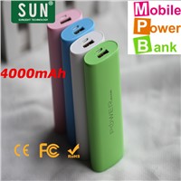 4000mAh power bank power supply for iphone samsung htc and tablet pc