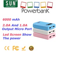 6000mAh portable power bank  for mobile phone and tablet pc