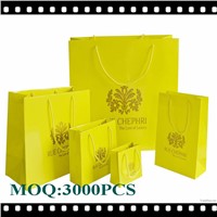 Made in China Yellow Color Paper Bag With Handles