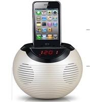 FM Radio Speaker for iphone/ipod/Portable Speaker with Alarm Clock