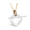 Stainless Steel Ceramic Pendant Necklaces Jewelry