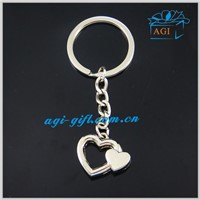 promotion heart shaped metal keychains