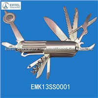 13 in 1 stainless steel Multi knife with Magnifier (EMK13SS0001)