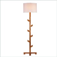 Modern wooden floor lamp with lamp shade for bedroom and hotel