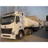 WITH ISO CCC APPROVAL SINOTRUK HOWO A7 OIL TANK 6x4 371HP Q235 Steel Materia  25000L WITH Italy PTO