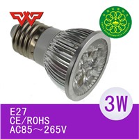 CE, RoHS, TUV Approved LED spot light 3W GU10 AC100-240V