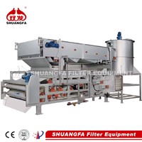 SF belt filter press, sludge dewatering machine, better dewatering effect, large capacity