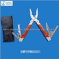 Big size multi plier with wood handle/closed size 11.4cm(EMP09WD0001)