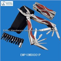 Big size multi plier with wood handle &amp;amp; with 9 bits/closed size11.4cm L(EMP10WD0001P)