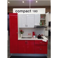 High red gloss kitchen cabinet