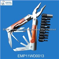 Middle size multi plier with wood handle/closed size 9.3cm L(EMP09WD0001P)