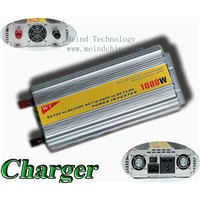 1000W Modified Sine Wave Built-In Charger DC to AC Power Inverter with Universal Socket