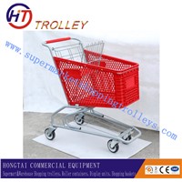 100L Light Duty Plastic Shopping Trolley For Supermarket