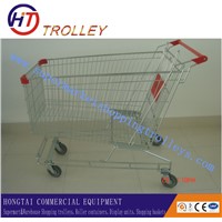 Chrome Hand Trolley Supermarket Shopping Trolley Cart on Wheels