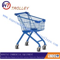 Funny and Colourful Metal Children Shopping Trolley With Plastic Car