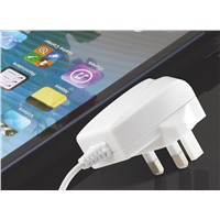 UK Plug travel charger  home charger with fixed cable
