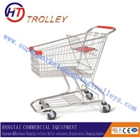 Unfoldable America Style Retail Shopping Trolley With Baby Seat