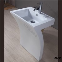 KKR artificial marble solid surface pedestal basin