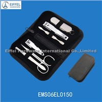 6pcs New Personal Care kit with black PU pouch (EMS06EL0150)